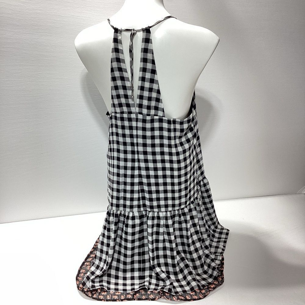 Princess Vera Wang Dress Mini Summer Lightweight Black and White Check Dress L